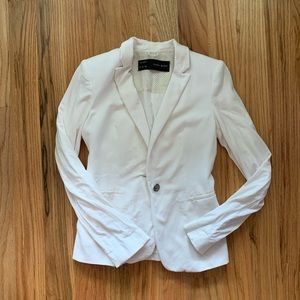 White jersey blazer
